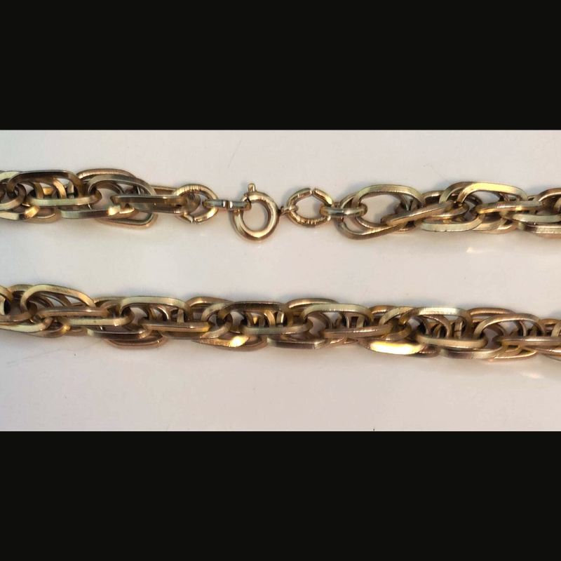 60" Heavy Gold-Plated Vintage Chain