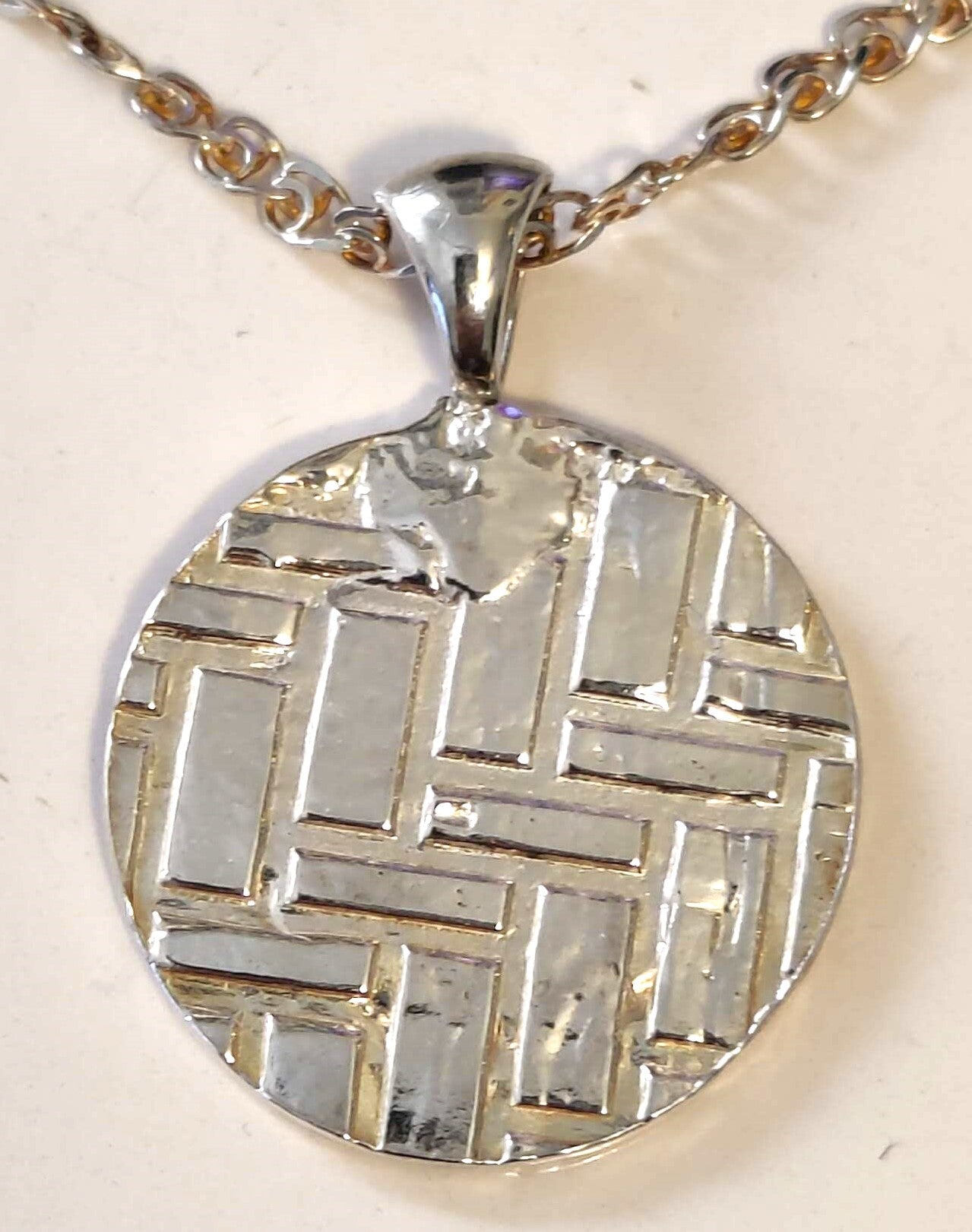 One-of-a-kind .999 Silver Enhanced w/22k Gold "My Love For You Is Eternal Pendant"