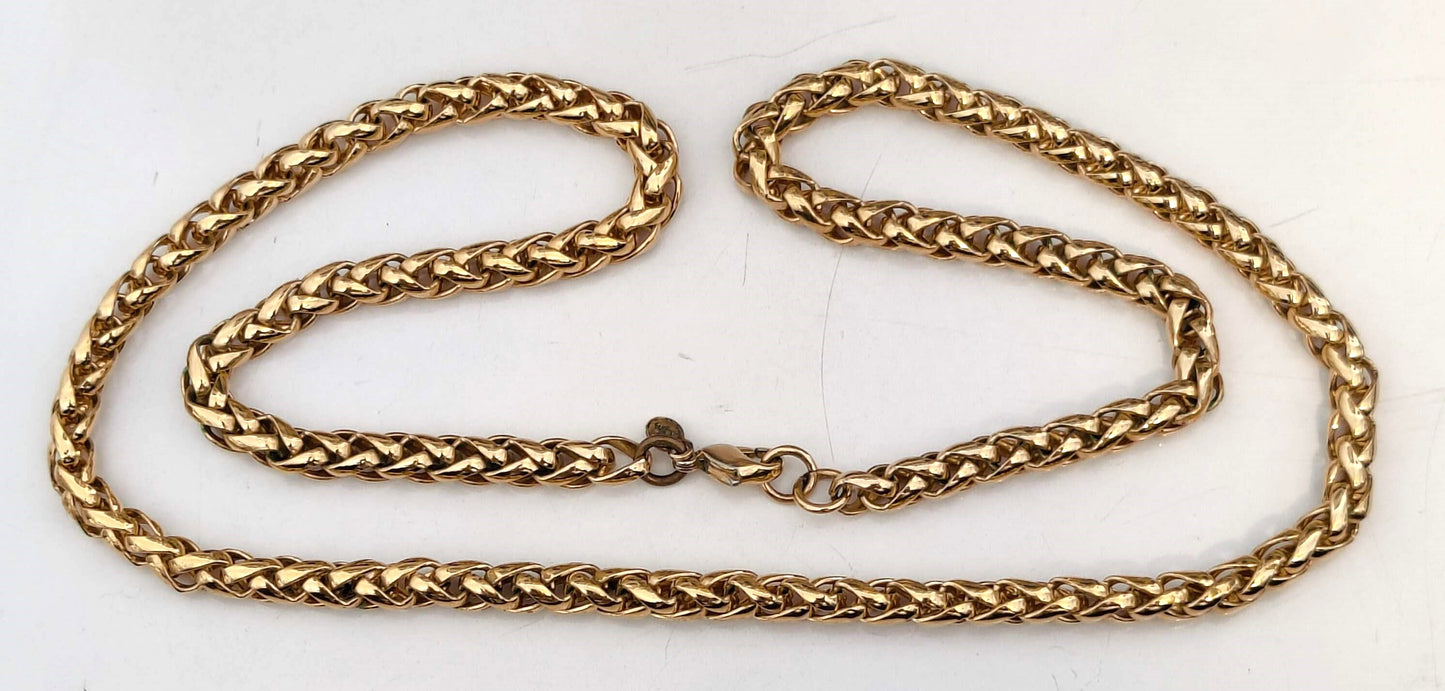 Beautiful Designer Signed "Monet" Vintage Goldtone Snake Necklace