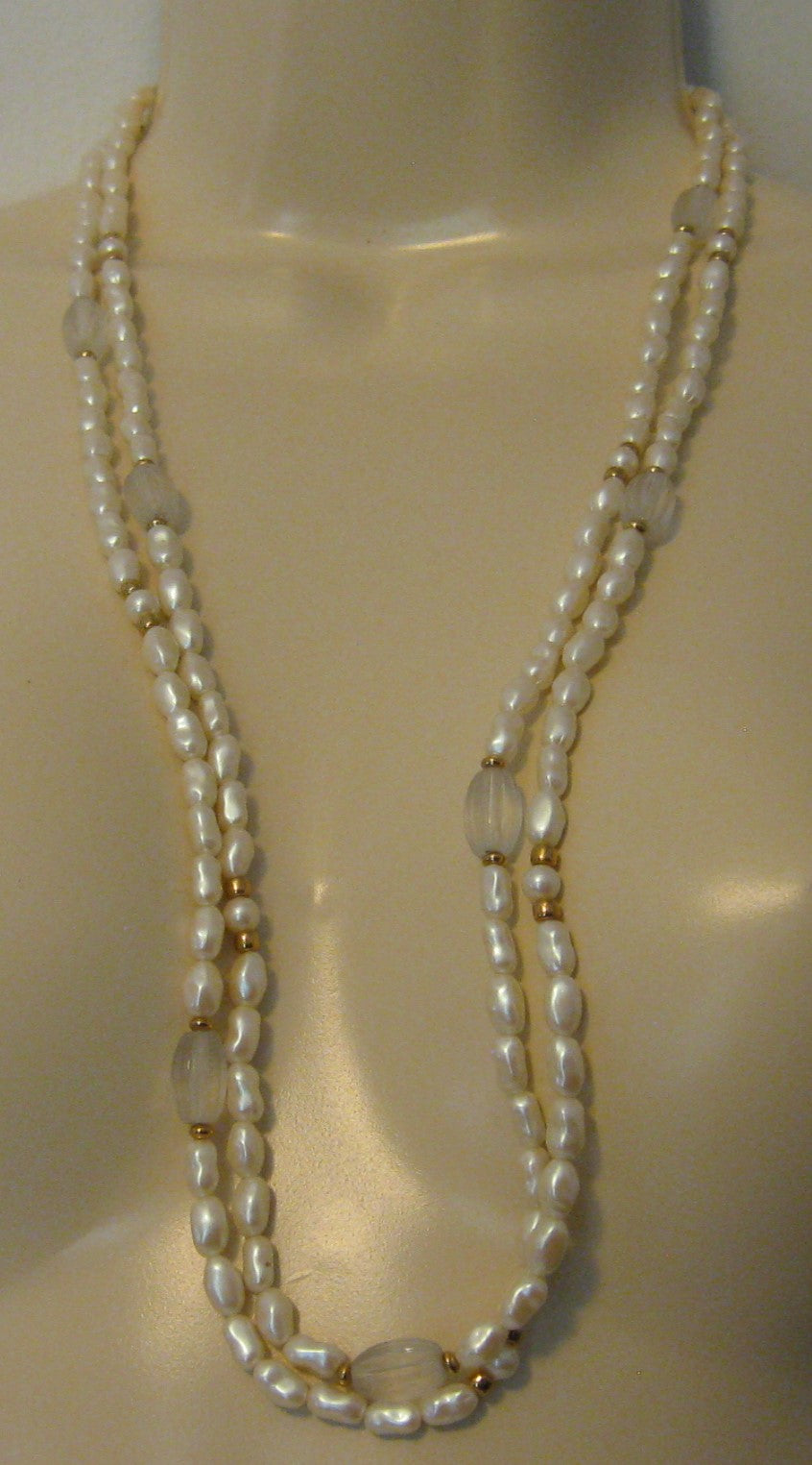 Vintage Pearl Tassel Necklace – Viange Vintage